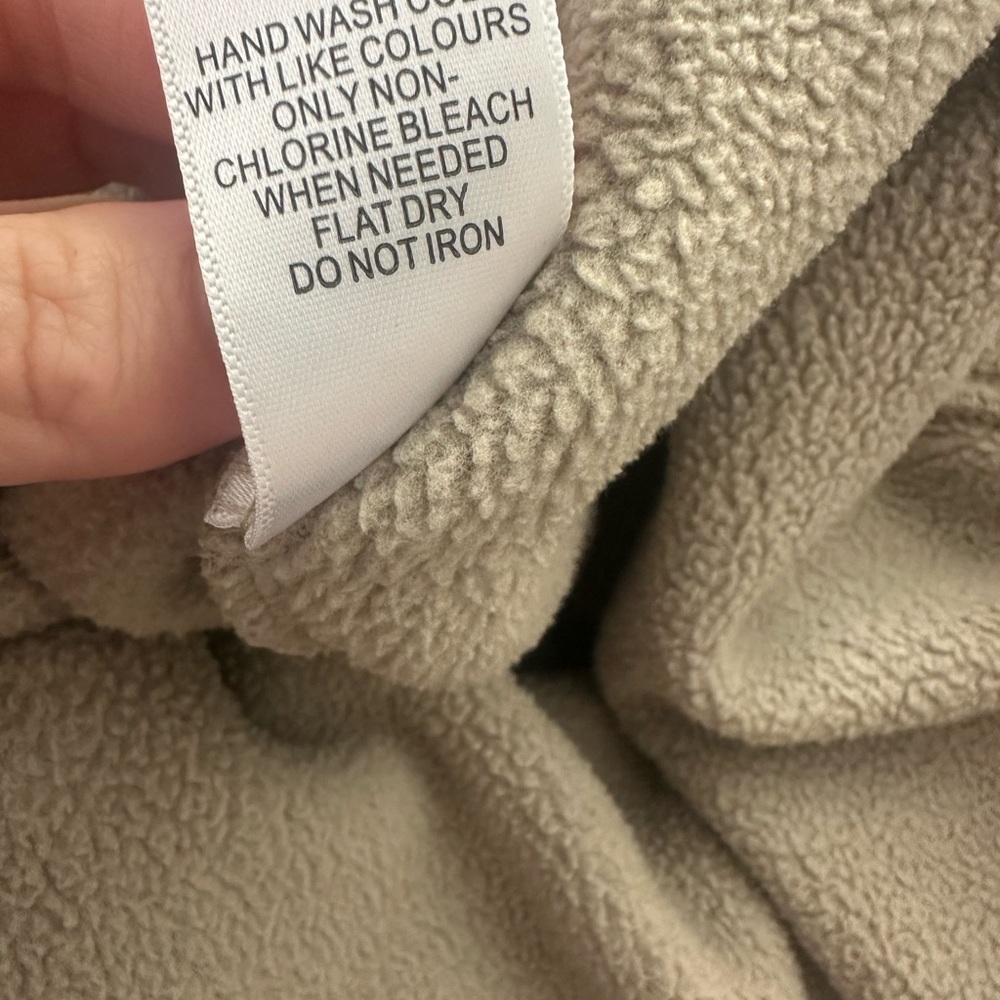 Essentials Light Gray Fleece Pullover - image 5